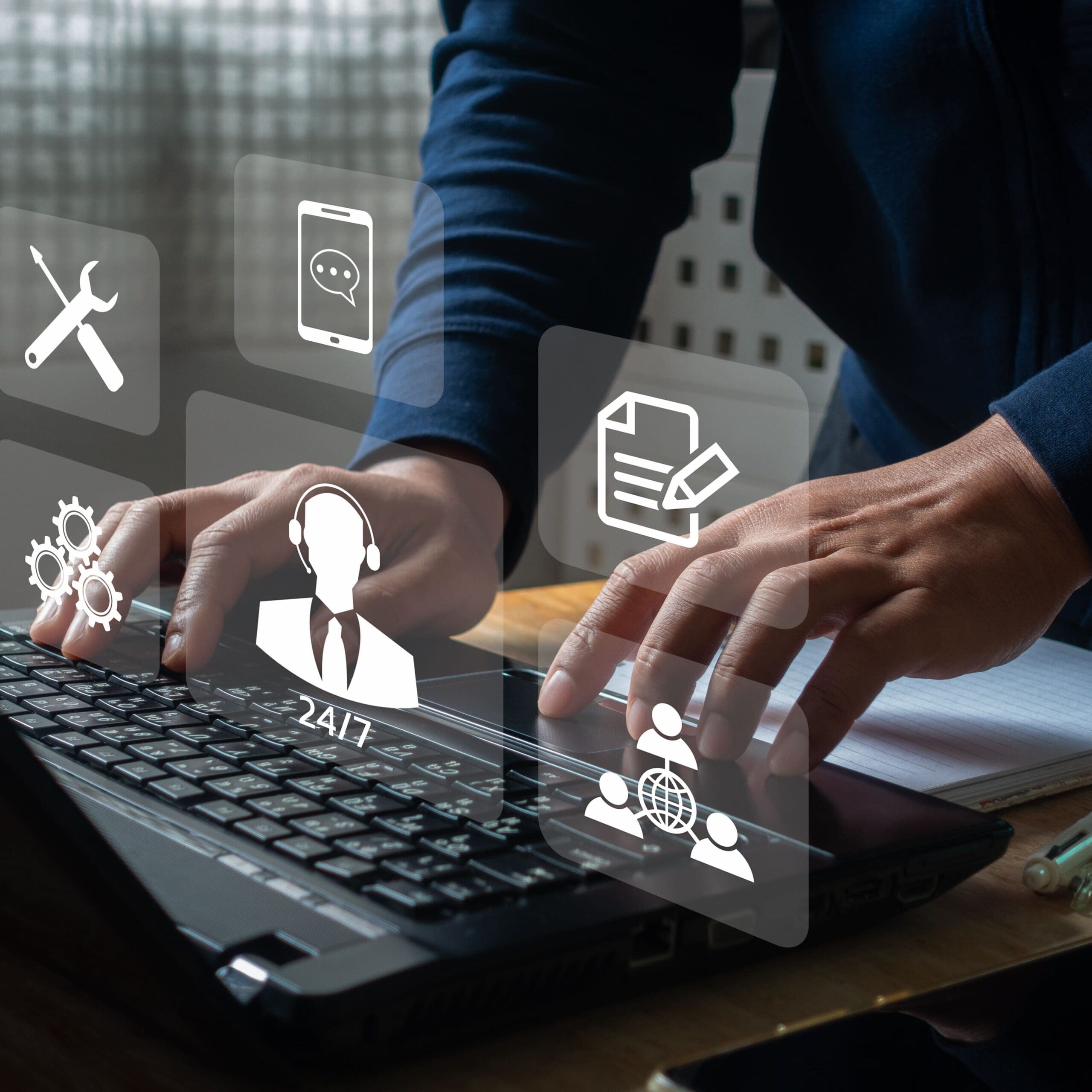 laptop with virtual screen support